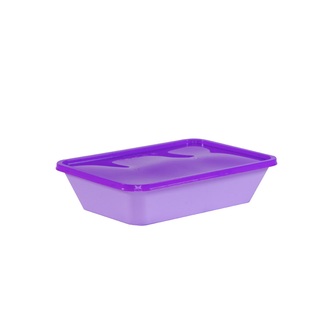 Rectangular Freezer & Microwave Ready Purple (50 pcs)