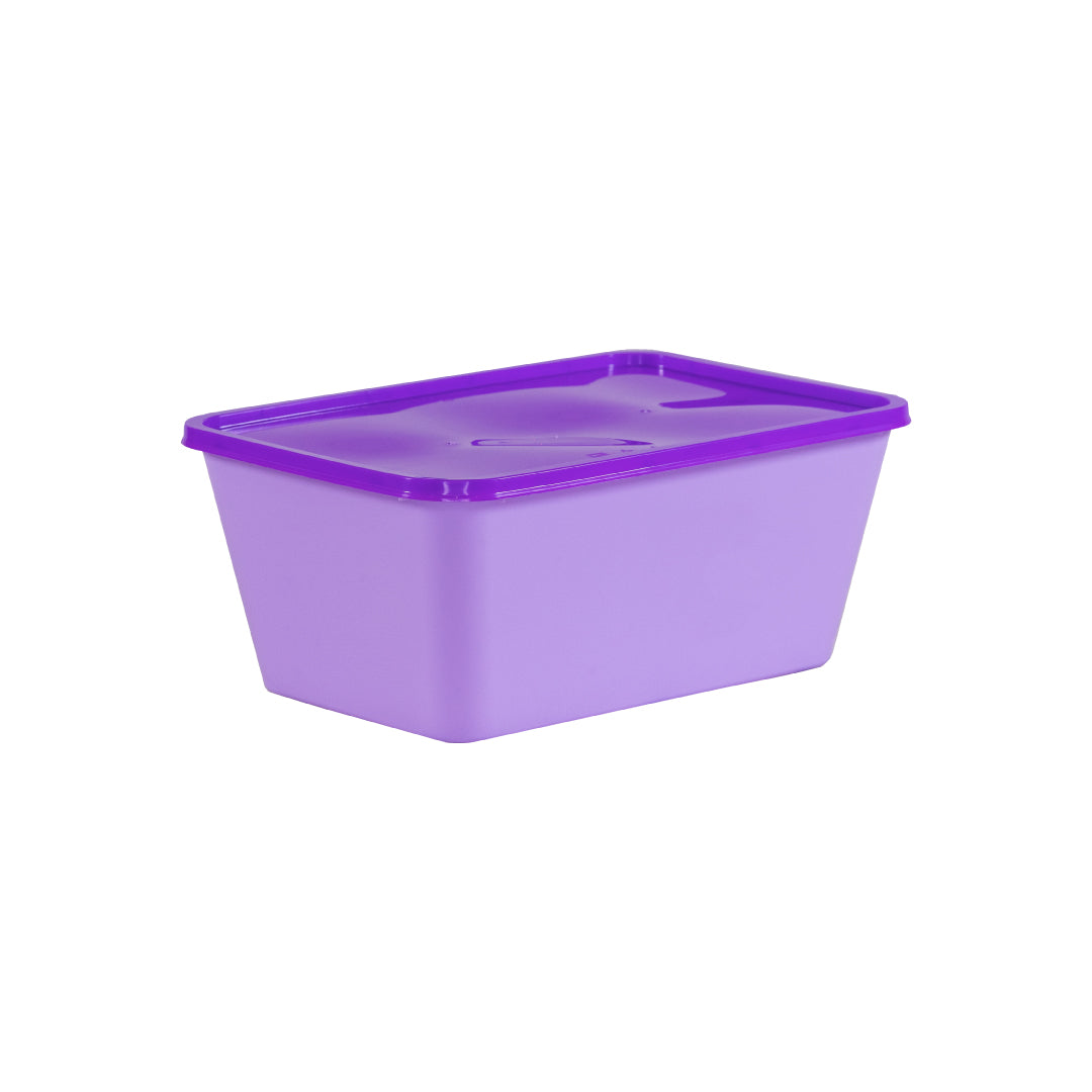 Rectangular Freezer & Microwave Ready Purple (50 pcs)