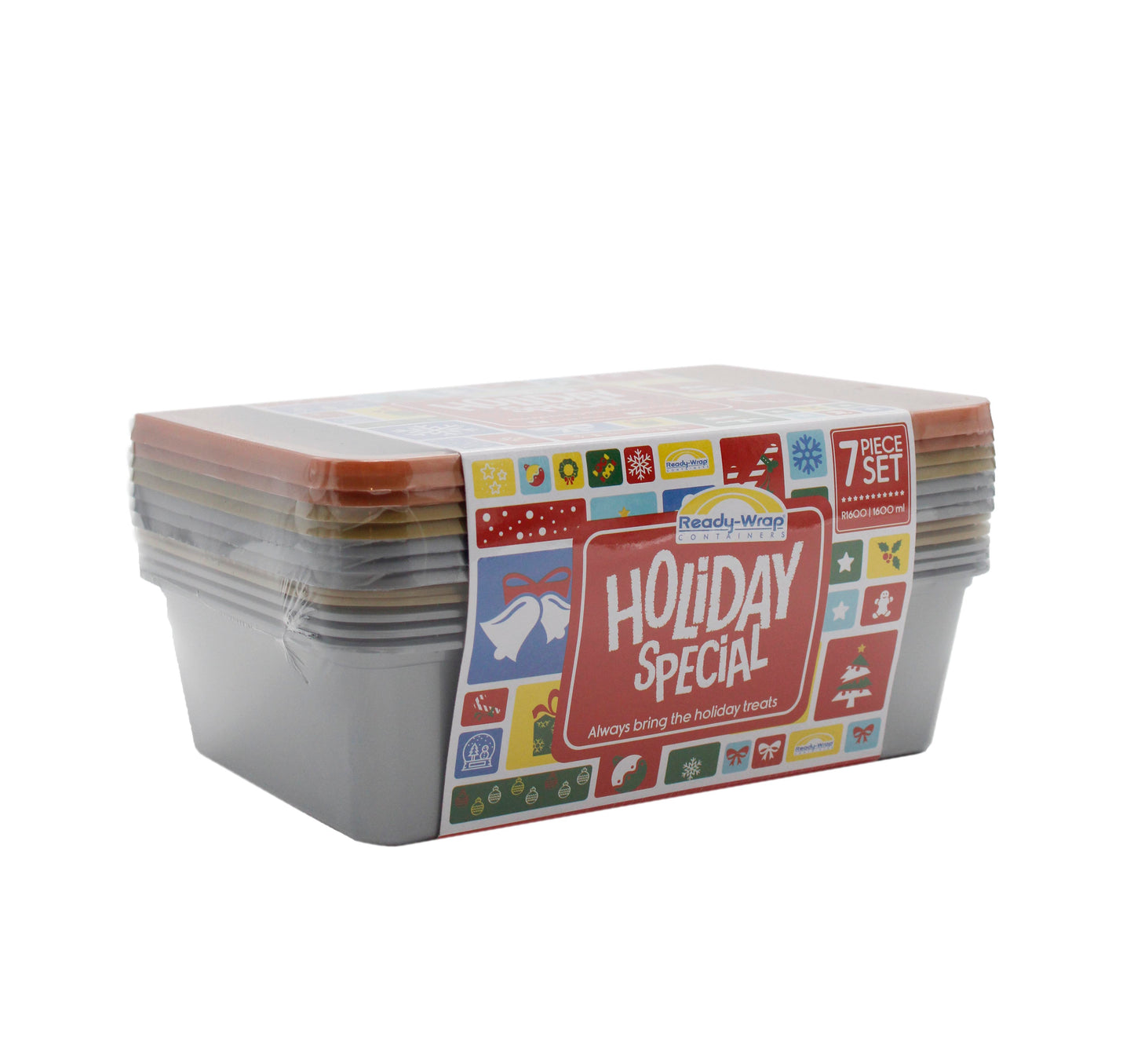 Rectangular Freezer & Microwave Ready Jingle Shine (7 pcs)