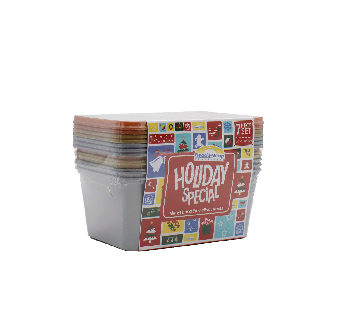 Rectangular Freezer & Microwave Ready Jingle Shine (7 pcs)
