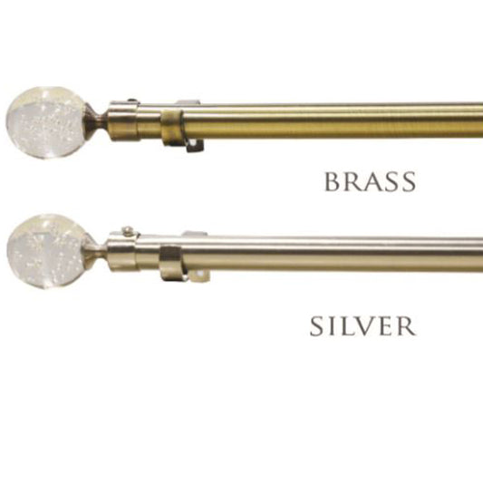Electronic Plated Curtain Rods with 2pcs Finials