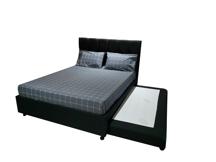Jessie Pull-out Drawer Bed - Bedframe with Headboard, Drawers and Pull-out Bed