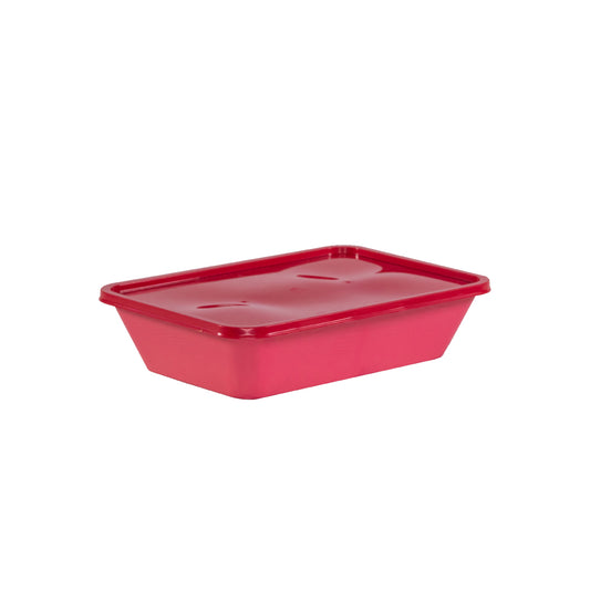 Uratex Rectangular Freezer & Microwave Ready Red (50 pcs)
