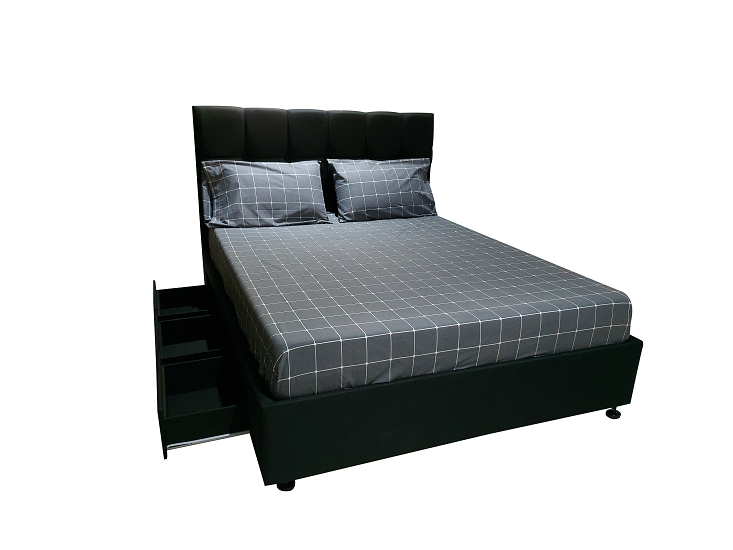 Jessie Pull-out Drawer Bed - Bedframe with Headboard, Drawers and Pull-out Bed